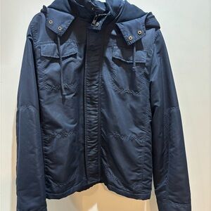 Aeropostale Men's Dark Blue Hooded Jacket